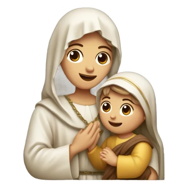 Sainte Marie, Saint Joseph et bébé à la crèche  sticker