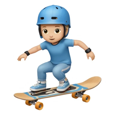 baby riding a skateboard sticker