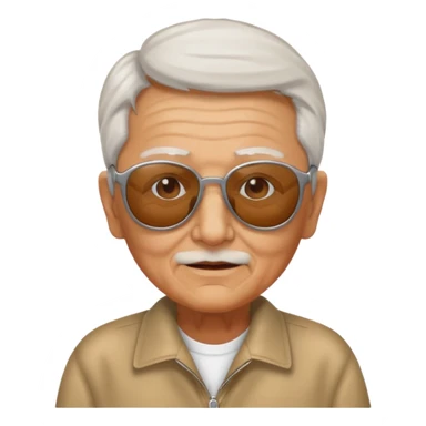 elderly with sunglasses sticker