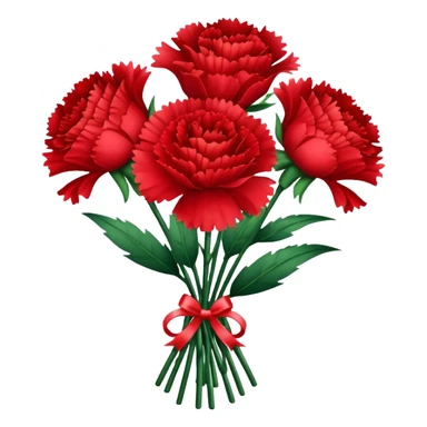 red carnation bouquet sticker