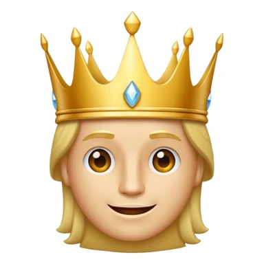 Diente blanco con corona de rey sticker