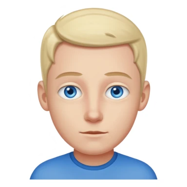 Elmer Back (b.1981) with blue eyes sticker