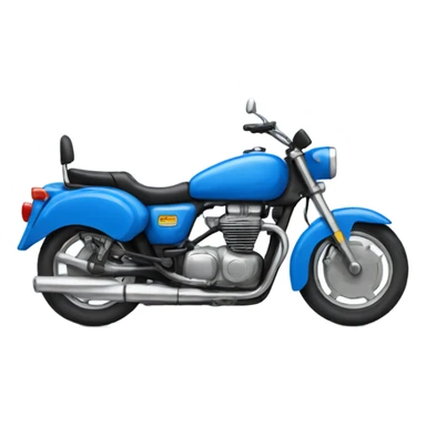 Blue motorbike sticker
