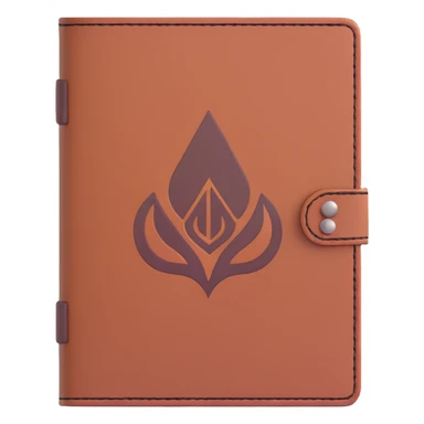 leather journal with MAKAR logo on cover sticker