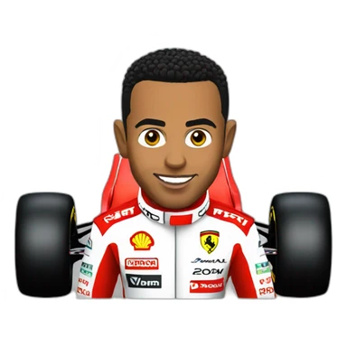 lewis hamilton in a ferrari sticker