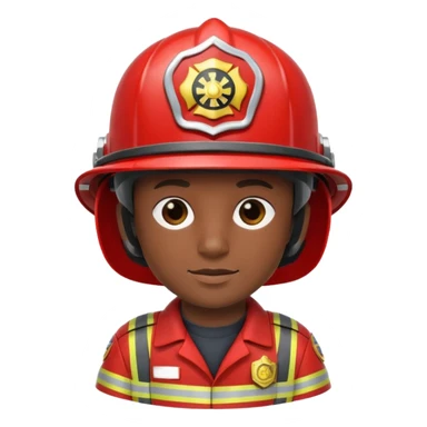 helmet fireman in unfiorm sticker