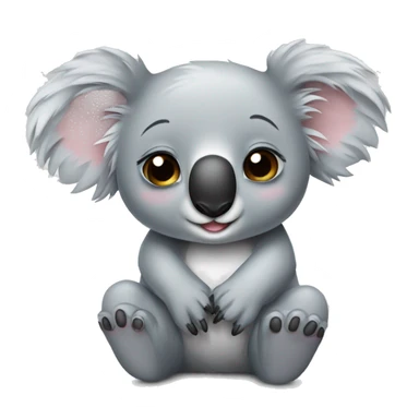 koala with saying miss you sticker