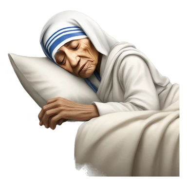 mother teresa is sleeping  sticker