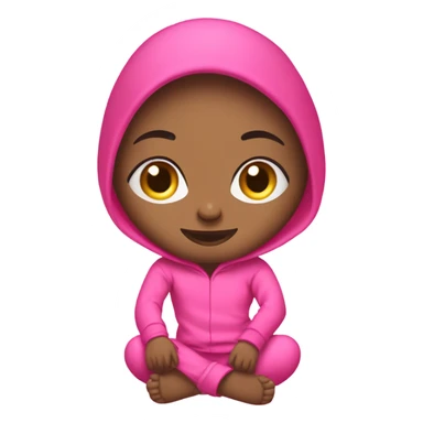 pink person in pink pajamas sticker