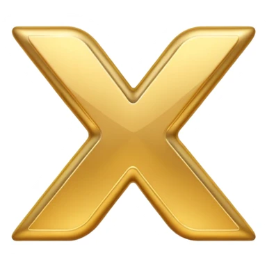 emoji-style glossy icon with two characters: X and S placed side by side forming “XS”, bold rounded font, golden 3D shine, smooth gradients, soft highlights, transparent background

 sticker