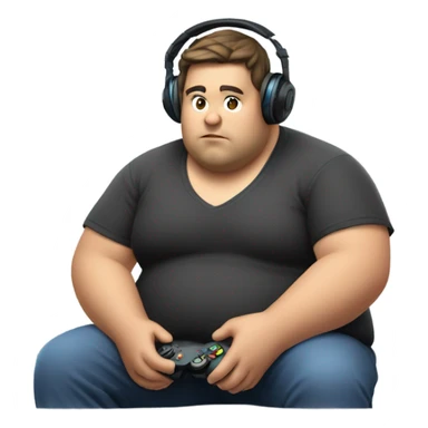 Fat man gamer sticker