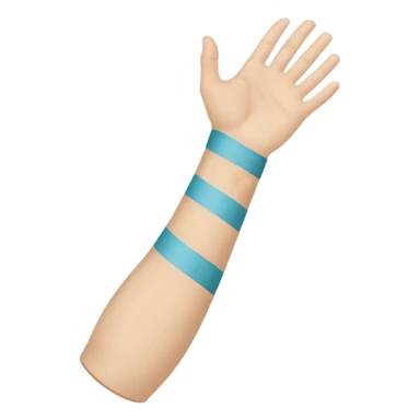 forearm with kinesio tape (physiotherapy)  sticker