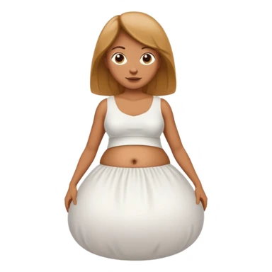  tan woman with inflated belly sticker