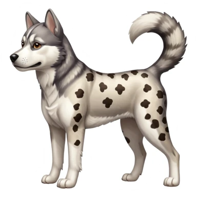 husky catahoula leopard dog sticker