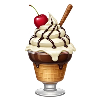 Ice cream sundae sticker