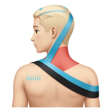 shoulder with kinesio tape (physiotherapy)  sticker