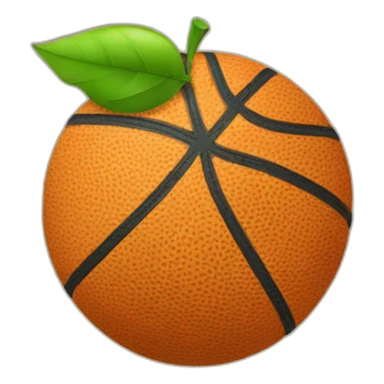 ballon de basket sur une pomme sticker