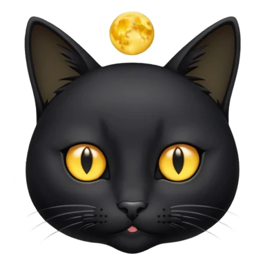 Black cat with a moon on it’s forehead sticker