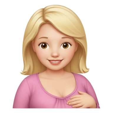 pregnant white woman with blonde hair sticker