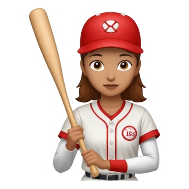 woman baseball player sticker