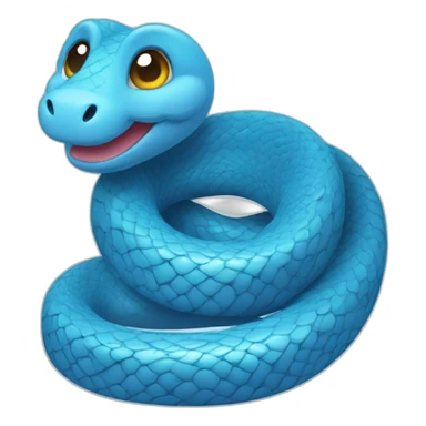 Cute Blue Snake sticker