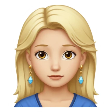 Hauru with blonde hair and earrings sticker