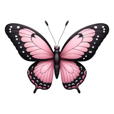 black and pink butterfly sticker
