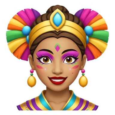 Uma pessoa zen  de carnaval fantasiado sticker
