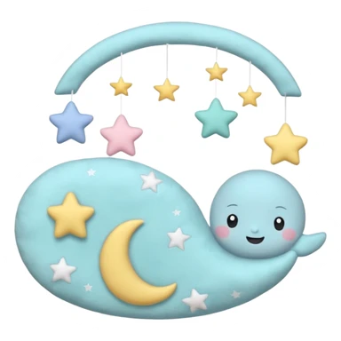 baby Hanging mobile with stars and moon sticker