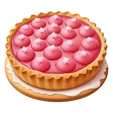 A guava pastry or tart with pink filling sticker