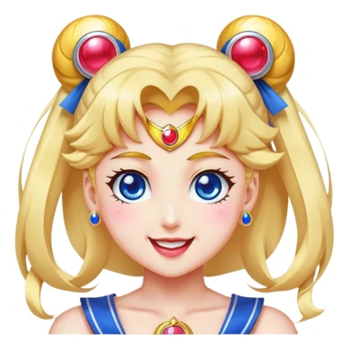 Sailor moon happy face sticker