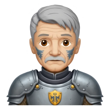 elderly tattooed knight sticker