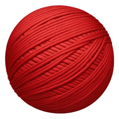 Rolled Yarn Ball red sticker