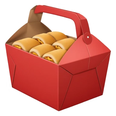 Takeaway Food Box red sticker