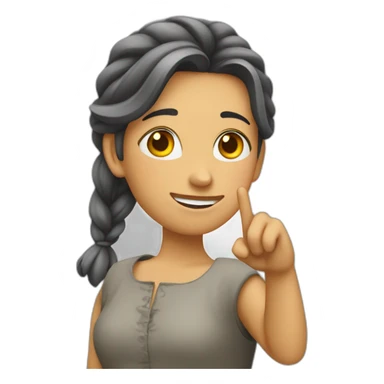 fille châtain qui fait un dab sticker