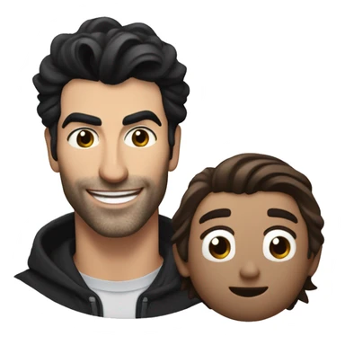 Justin baldoni next to tiktoker Bach  sticker