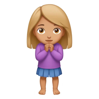 Girl standing but  folded head to her feet  sticker