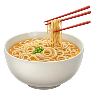 single bowl of noodles for one sticker