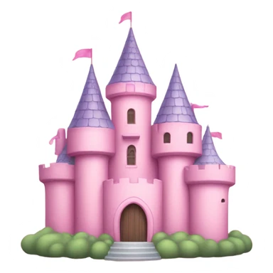 Pink pastel castle sticker
