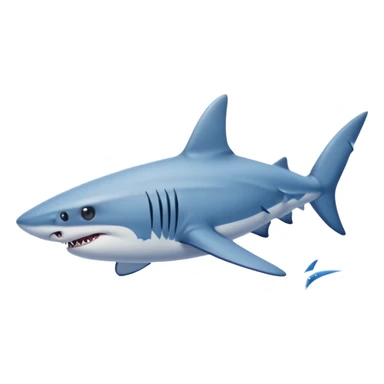 Shark with blue Nike shoes on a beach sticker