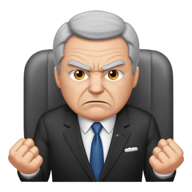 angry boss in his office sticker