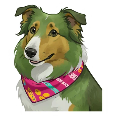 Rough collie sticker