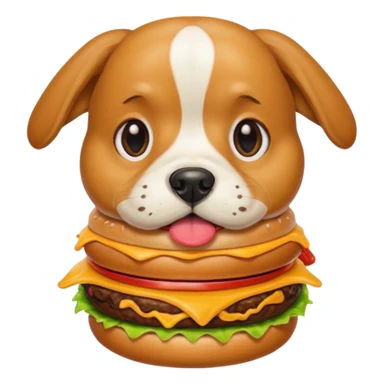 Dog eat Burger  sticker