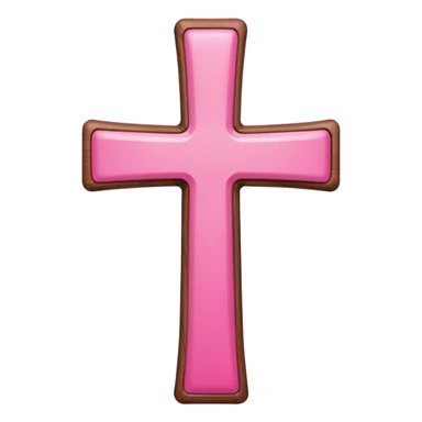 Pink cross sticker