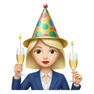 Jet champagne new years 2025 sticker