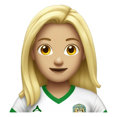 Blonde girl soccer sticker