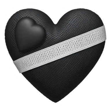 Black heart bandage sticker