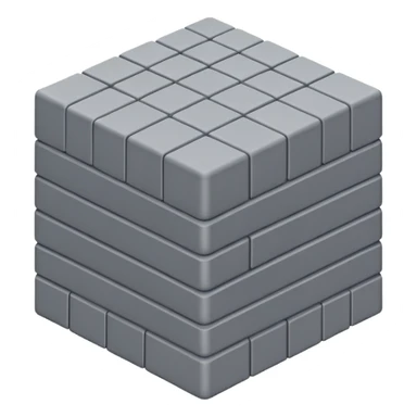 horizontal stack of squares going away from the camera sticker