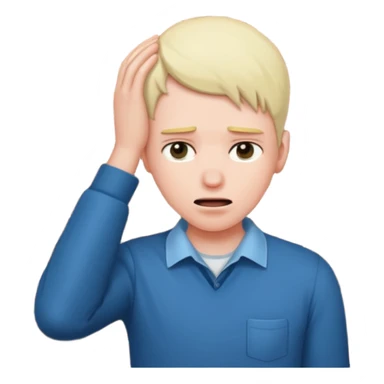 a person banging their head against a wall sticker