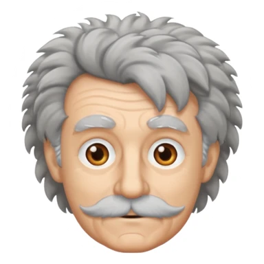 grandpa with furry hair sticker
